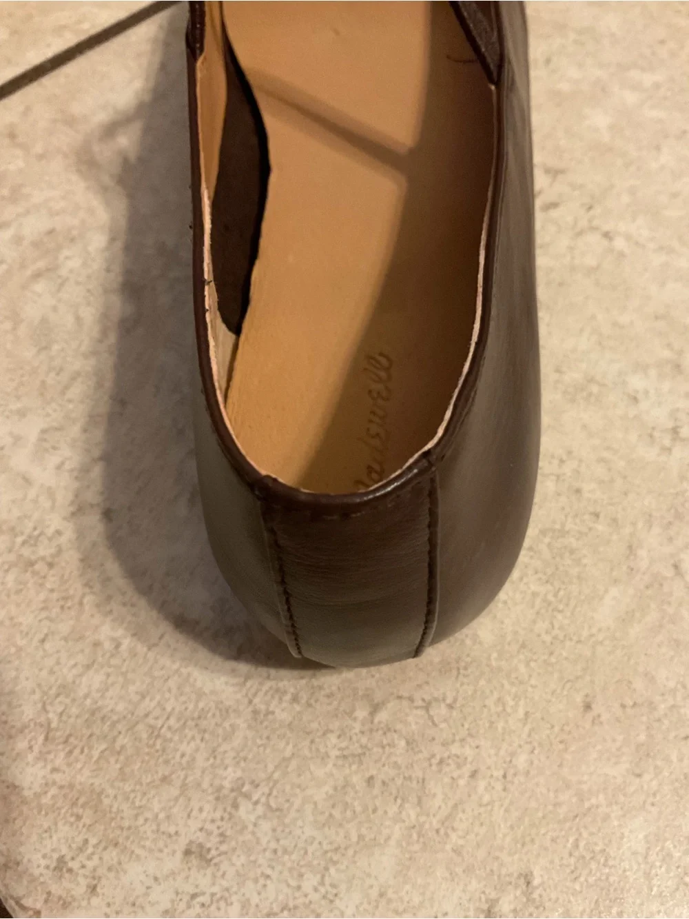 Madewell Greta Ballet Flat- Chocolate Raisin - Picture 3 of 5